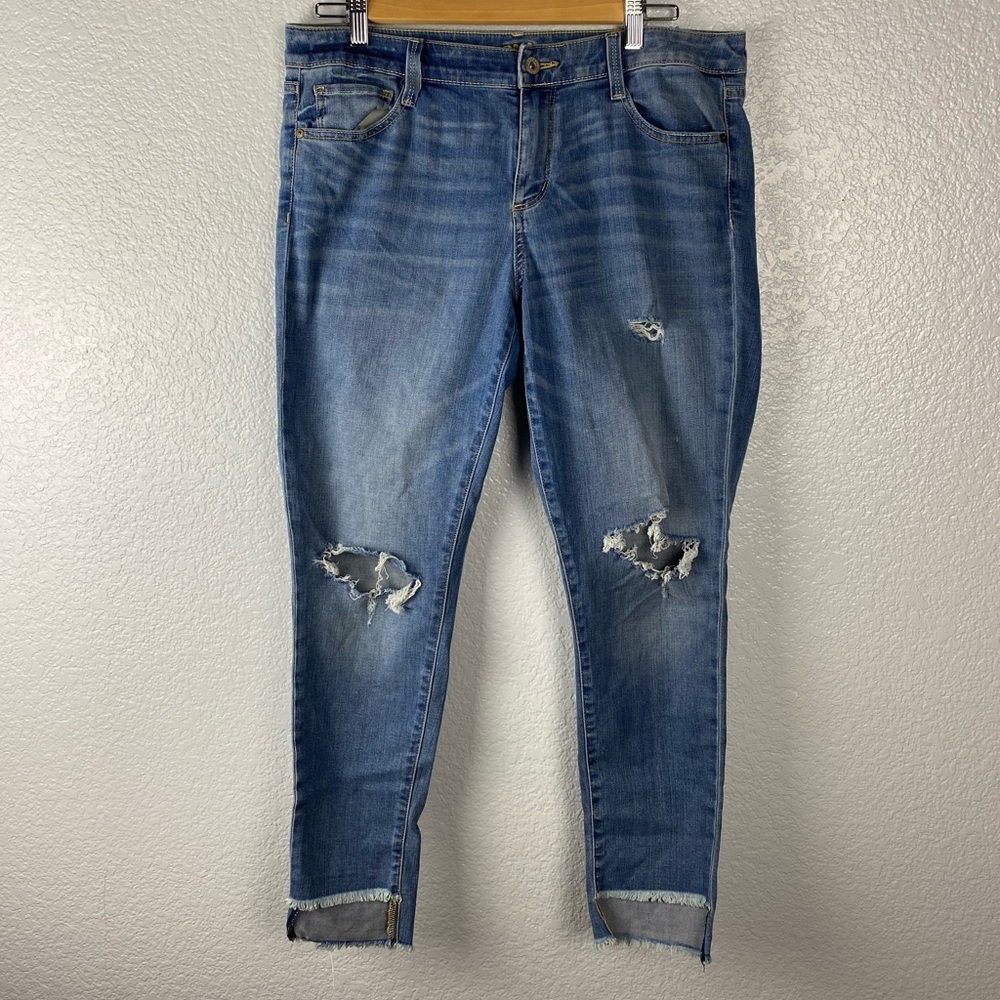 Arizona cropped distressed jeans